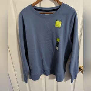 New Tek Gear Womens Sweatshirt Ultrasoft Fleece Crewneck Blue Size XL NWT